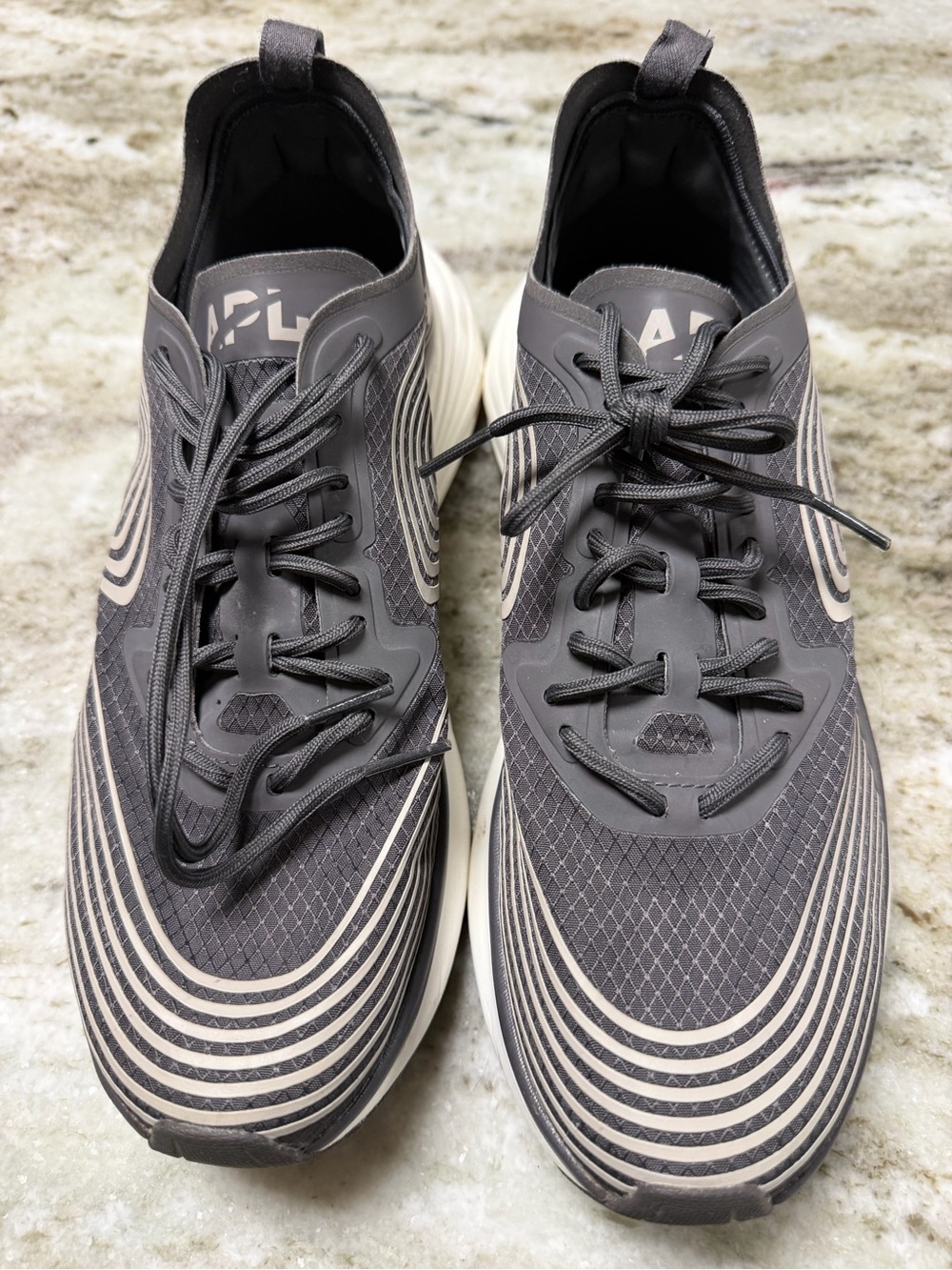 APL Women's Gray Athletic Shoes with Cream Accents